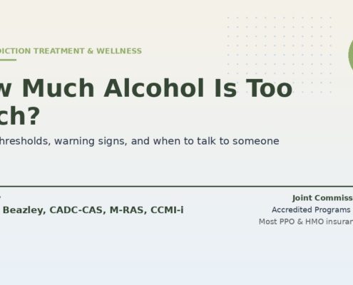 How much alcohol is too much — medical thresholds, warning signs, and when to ask for help from Bodhi. Reviewed by Jonathan Beazley, CADC-CAS. Joint Commission and CARF accredited programs.