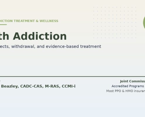 Methamphetamine addiction explained — signs, effects, withdrawal, and evidence-based treatment from Bodhi. Reviewed by Jonathan Beazley, CADC-CAS. Joint Commission and CARF accredited programs.