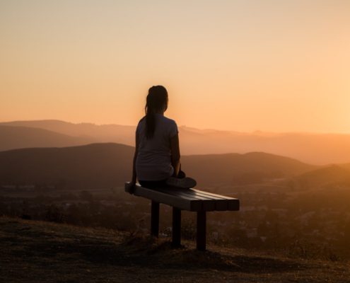 Peaceful natural setting representing mindfulness practice in addiction recovery