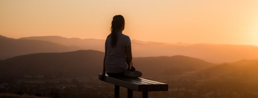 Peaceful natural setting representing mindfulness practice in addiction recovery