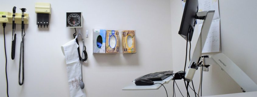 A quiet clinical exam room — residential care for post-acute withdrawal syndrome (PAWS)